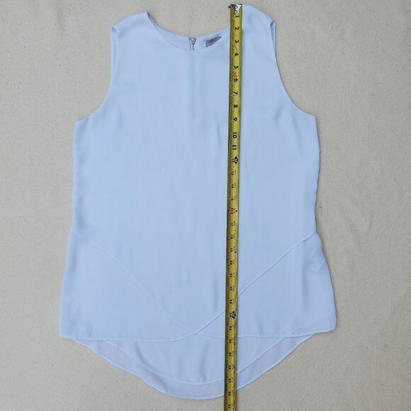 Chico's white sheer sleeveless blouse - Picture 4 of 9